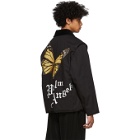 Palm Angels Black Gabardine Butterfly Jacket