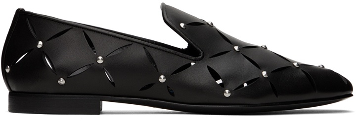 Photo: Versace Black Perforated Slippers