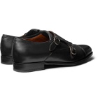 Ermenegildo Zegna - Cap-Toe Leather Monk-Strap Shoes - Black