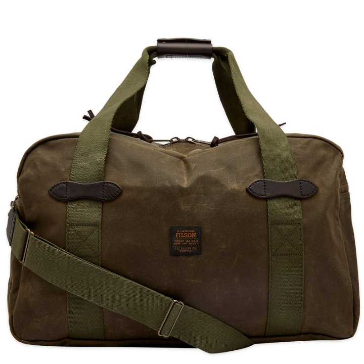 Photo: Filson Men's Tin Cloth Medium Duffle Bag in Otter Green