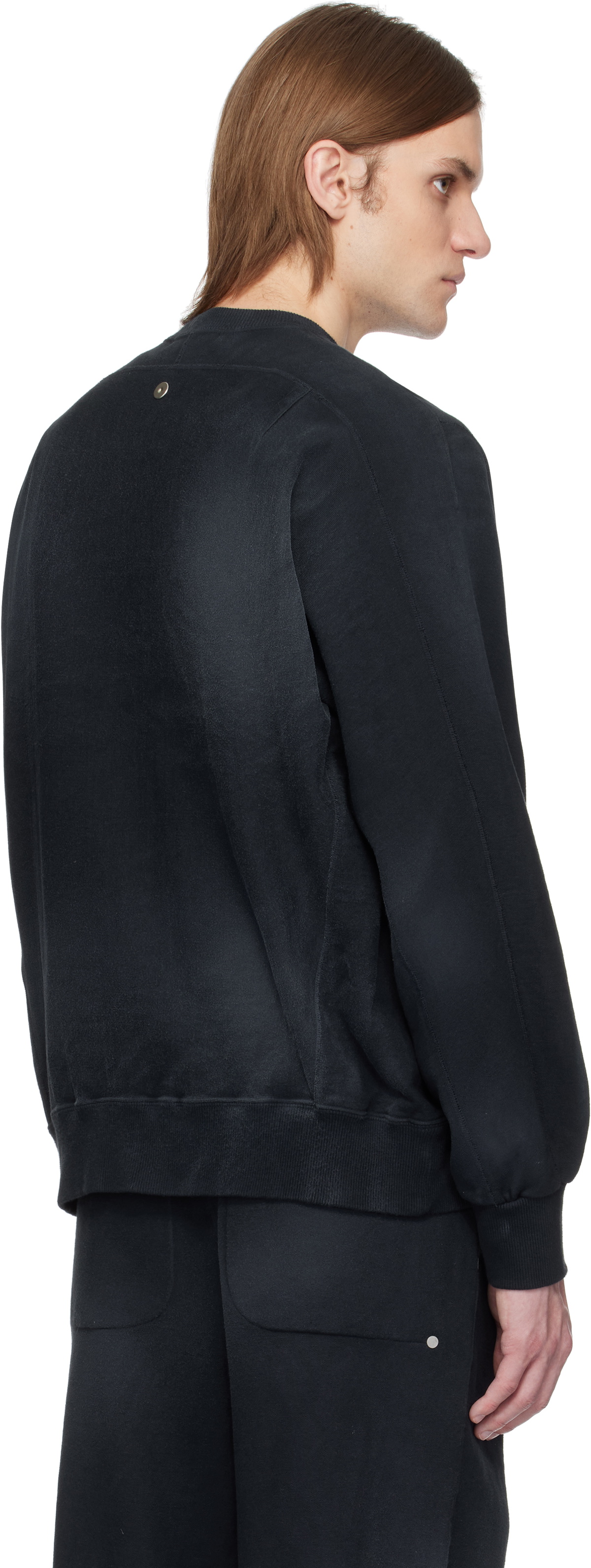 Omar Afridi Navy Dolman Crewneck Sweatshirt