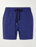 Onia - Straight-Leg Mid-Length Checked Swim Shorts - Blue