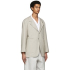 House of the Very Islands Grey Cut-Off Lapel Wheelbase Blazer