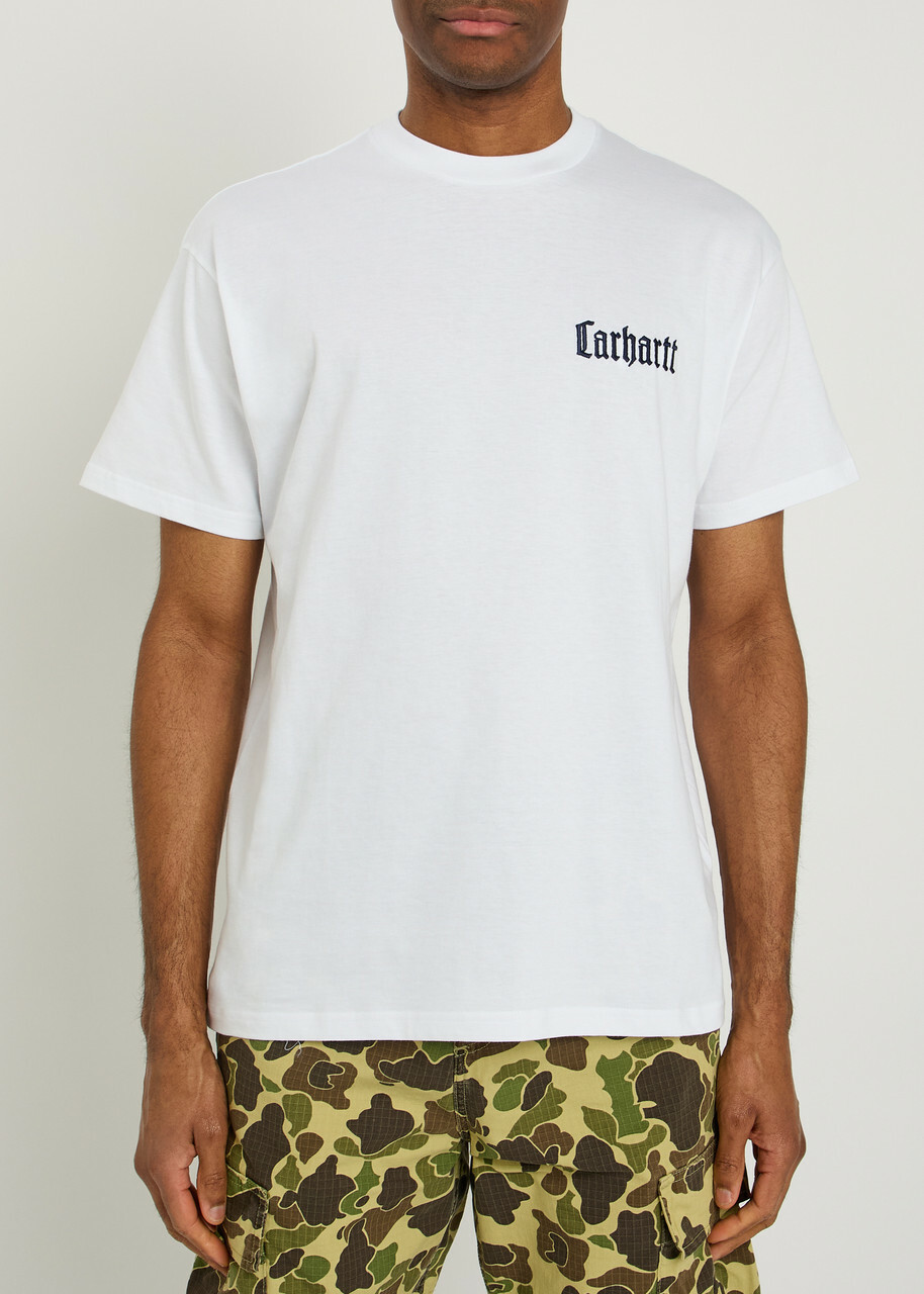 Carhartt Wip Schooling Logo-embroidered Cotton T-shirt White