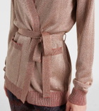 Missoni Belted lamé wrap cardigan