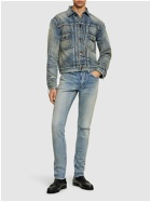 SAINT LAURENT - 15cm Skinny Low Waist Cotton Denim Jeans