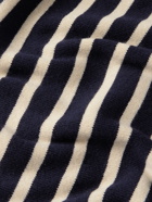 POLO RALPH LAUREN - Striped Cotton and Cashmere-Blend Sweater - Blue