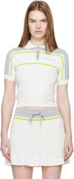 Casablanca White Tennis Polo