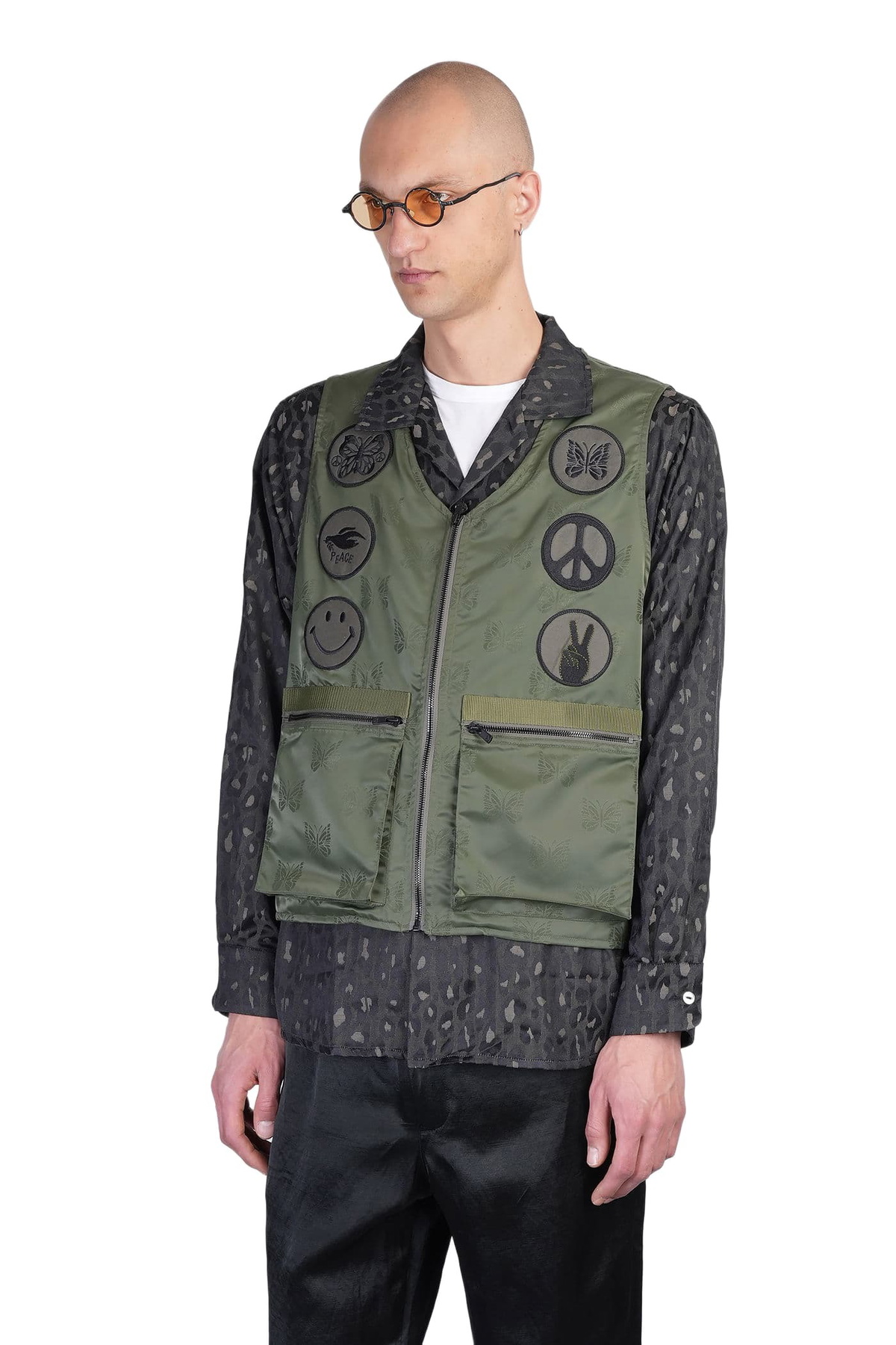 トップス NEEDLES FIELD VEST Needles Vest In Green Nylon Needles