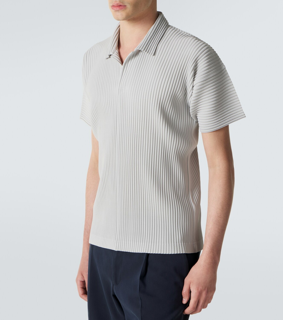 Homme Plissé Issey Miyake Basics pleated polo shirt