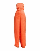 Manila Grace Womens Jumpsuit in Orange