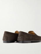 Tod's - Suede Penny Loafers - Brown