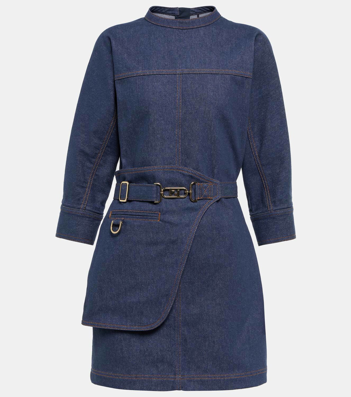 Fendi Belted denim minidress