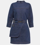 Fendi Belted denim minidress
