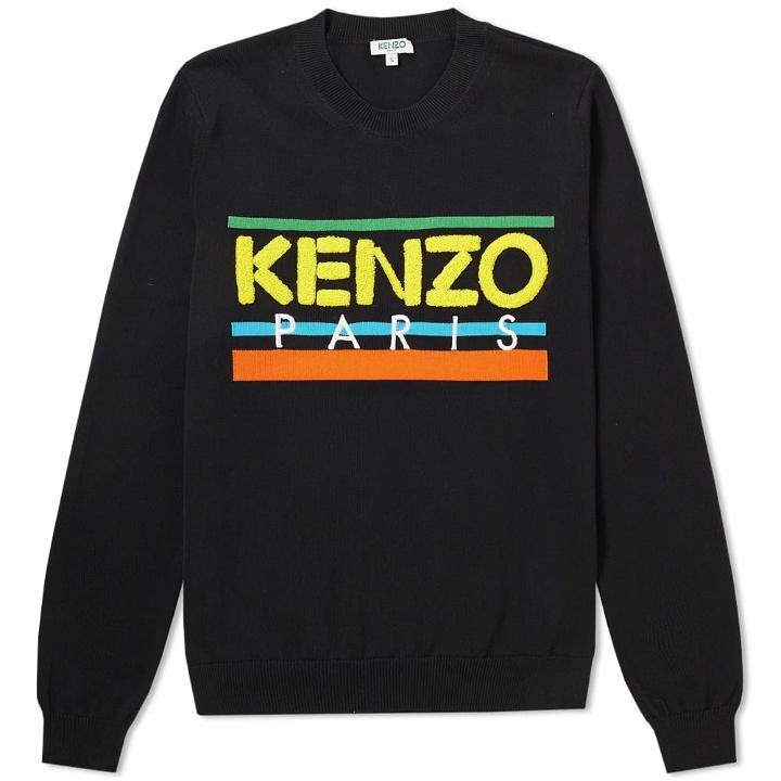 Photo: Kenzo Paris Logo Knitted Crew Black