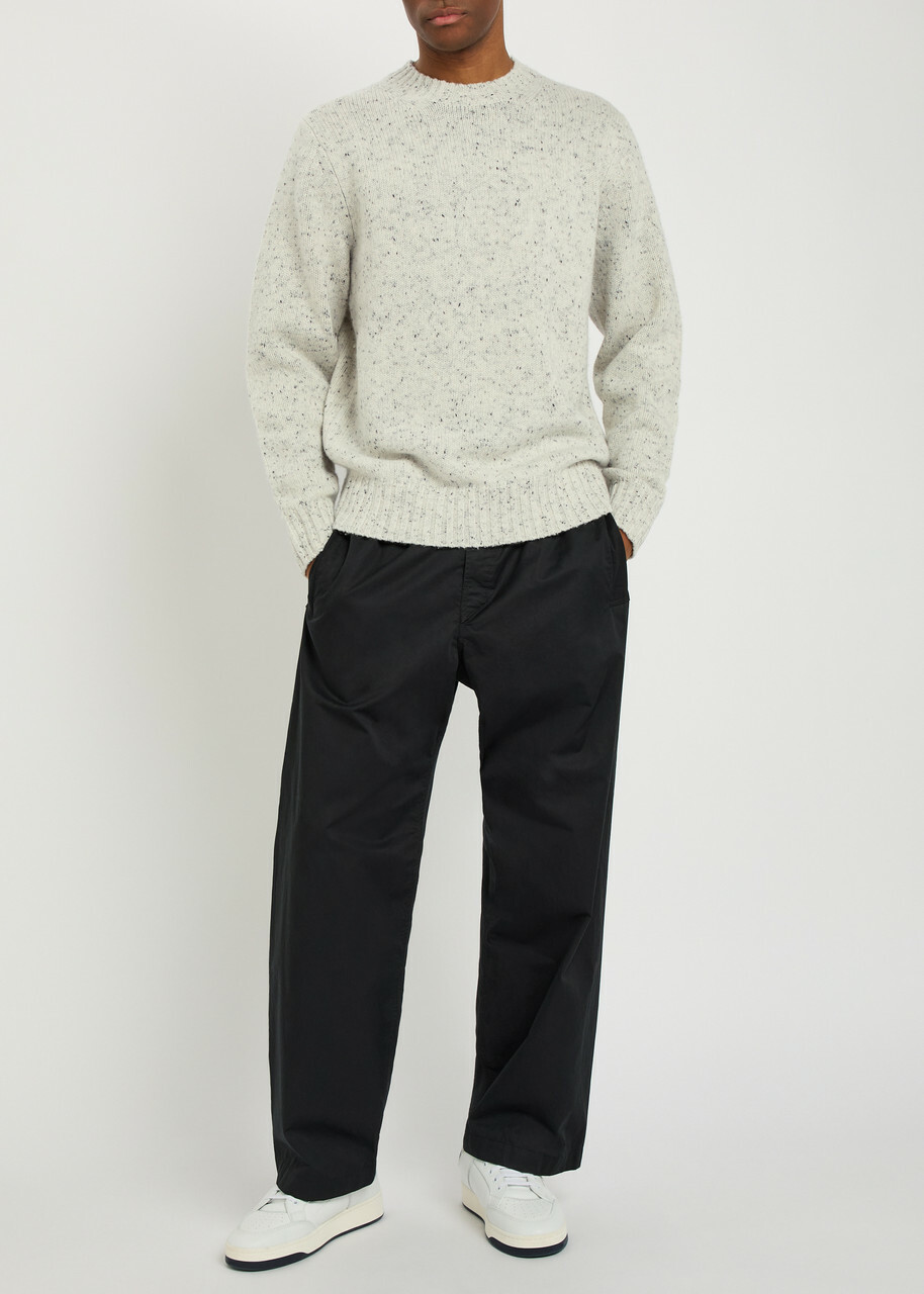 Les Deux Gary Fleck Wool-blend Jumper Light Grey