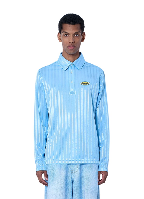 Photo: Metalwood Striped Long Sleeve Polo Shirt