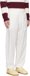 Dries Van Noten Off-White Drawstring Trousers
