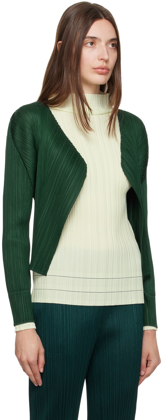 Pleats Please Issey Miyake Green New Colorful Basics 3