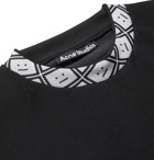 Acne Studios - Oversized Logo-Jacquard Fleece-Back Jersey Sweatshirt - Black