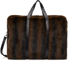 Ernest W. Baker Brown Faux-Fur Duffle Bag