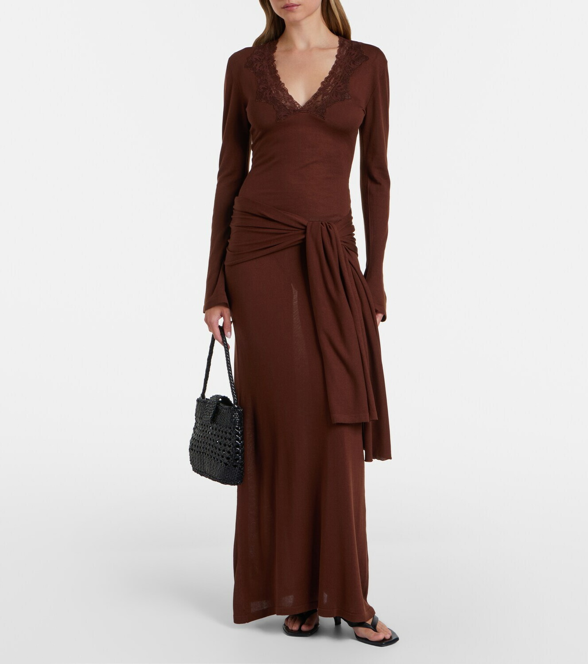 Aya Muse Lace-trimmed maxi dress