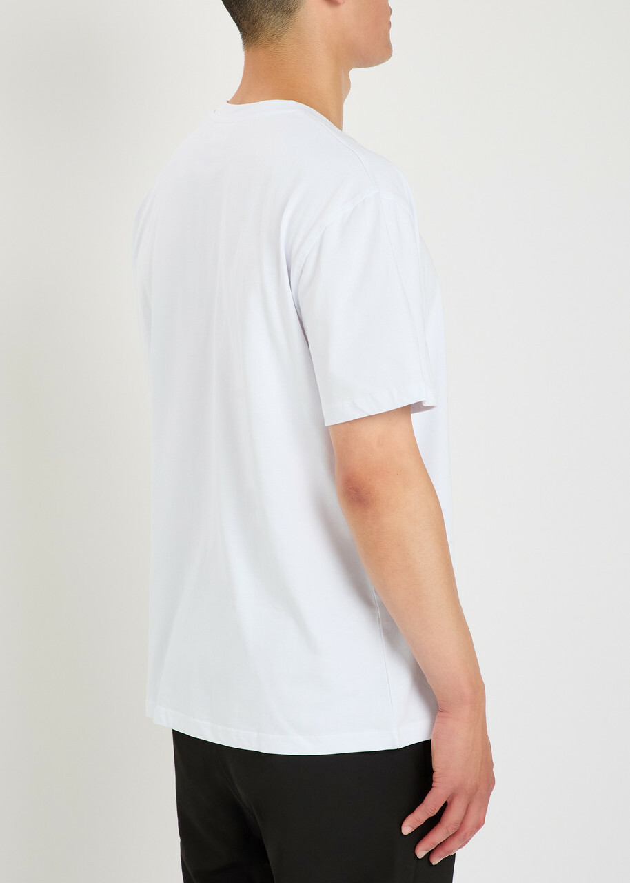 Les Deux Logo-embroidered Cotton T-shirt White