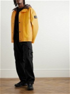 Stone Island - Marina Logo-Appliquéd Coated-Shell Jacket with Quilted Hooded Down Liner - Orange