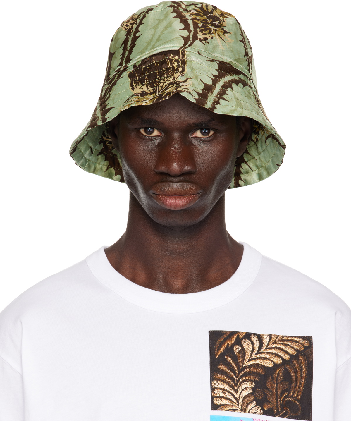 Dries Van Noten Blue Mohair Bucket Hat Dries Van Noten