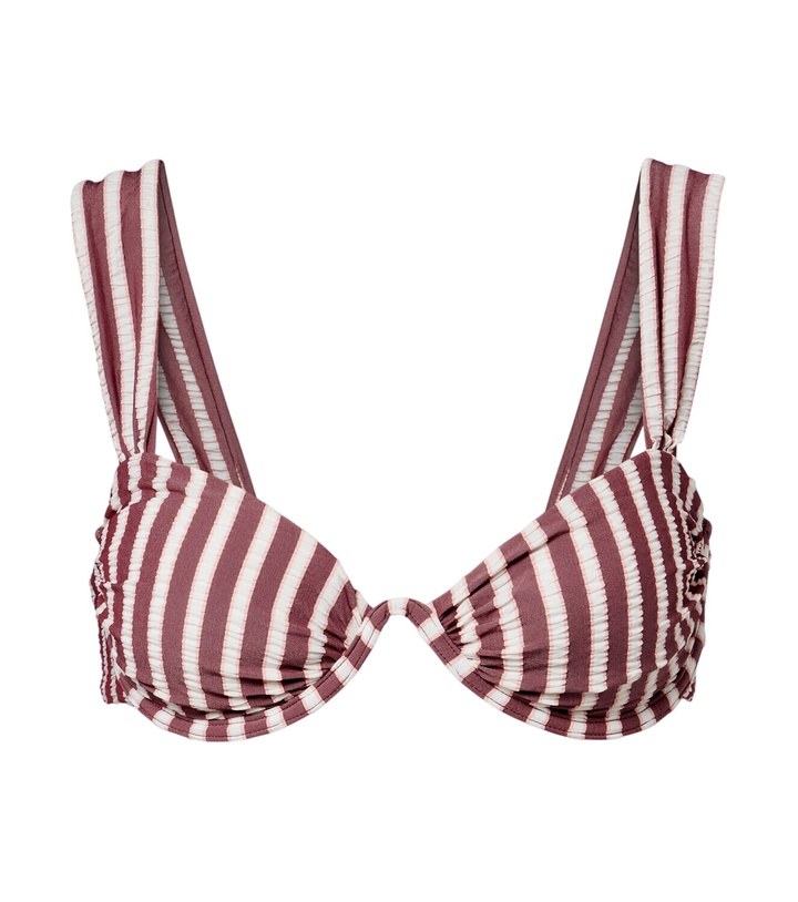 Photo: Simkhai Anniston striped bikini top