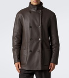 Arma Caleb reversible shearling and leather coat
