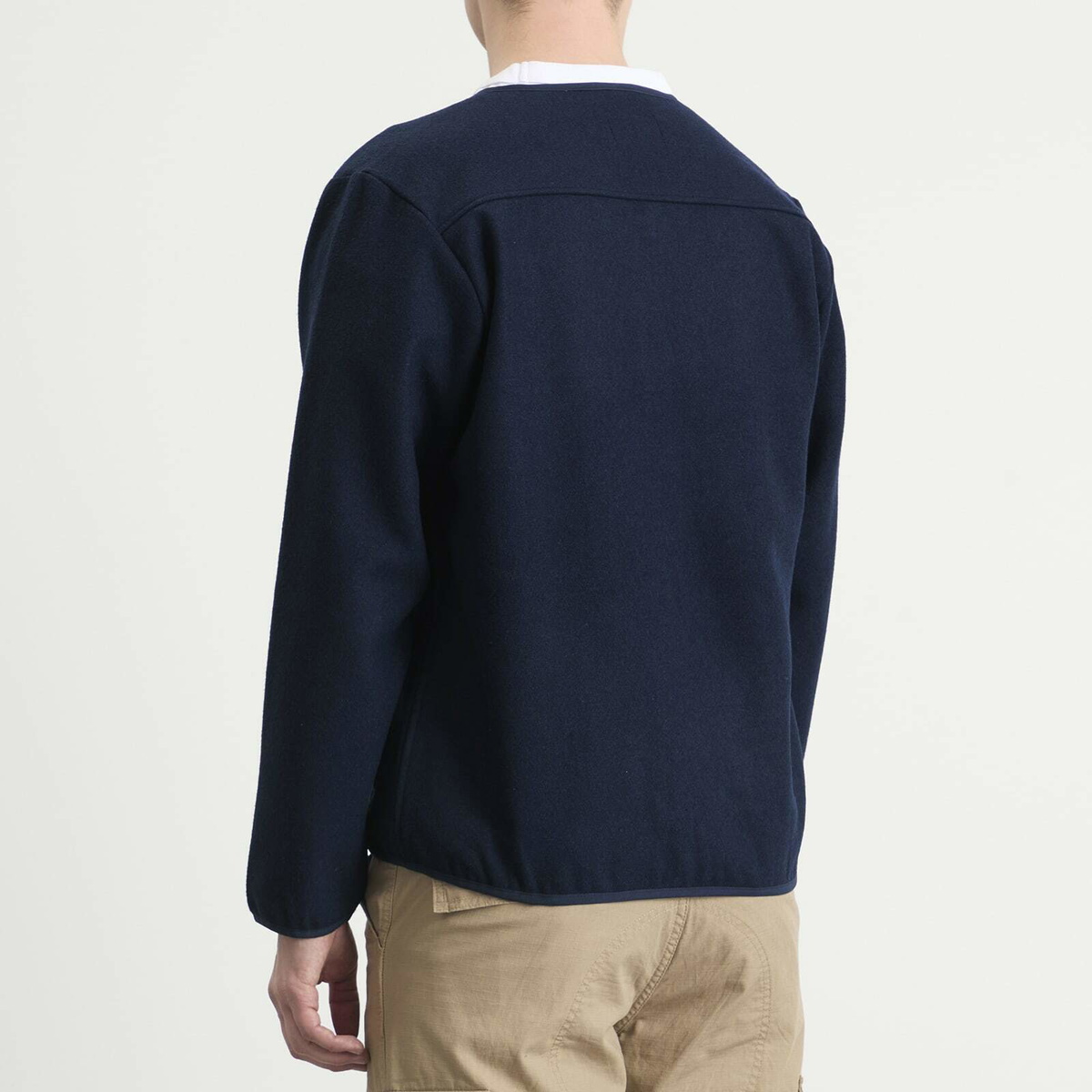 Stan Ray Men's Wool Fleece Cardigan in Navy Heather