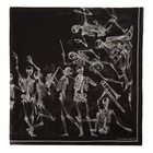 Alexander McQueen Black Dancing Skeleton Scarf