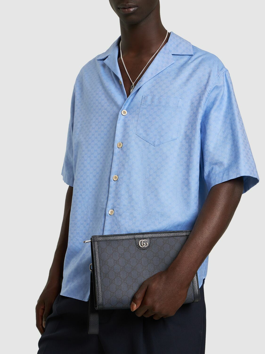 ショルダーバッグ GUCCI Gg Supreme Fabric Ophidia Pouch Ophidia small pouch in grey and black Supreme | GUCCI® US
