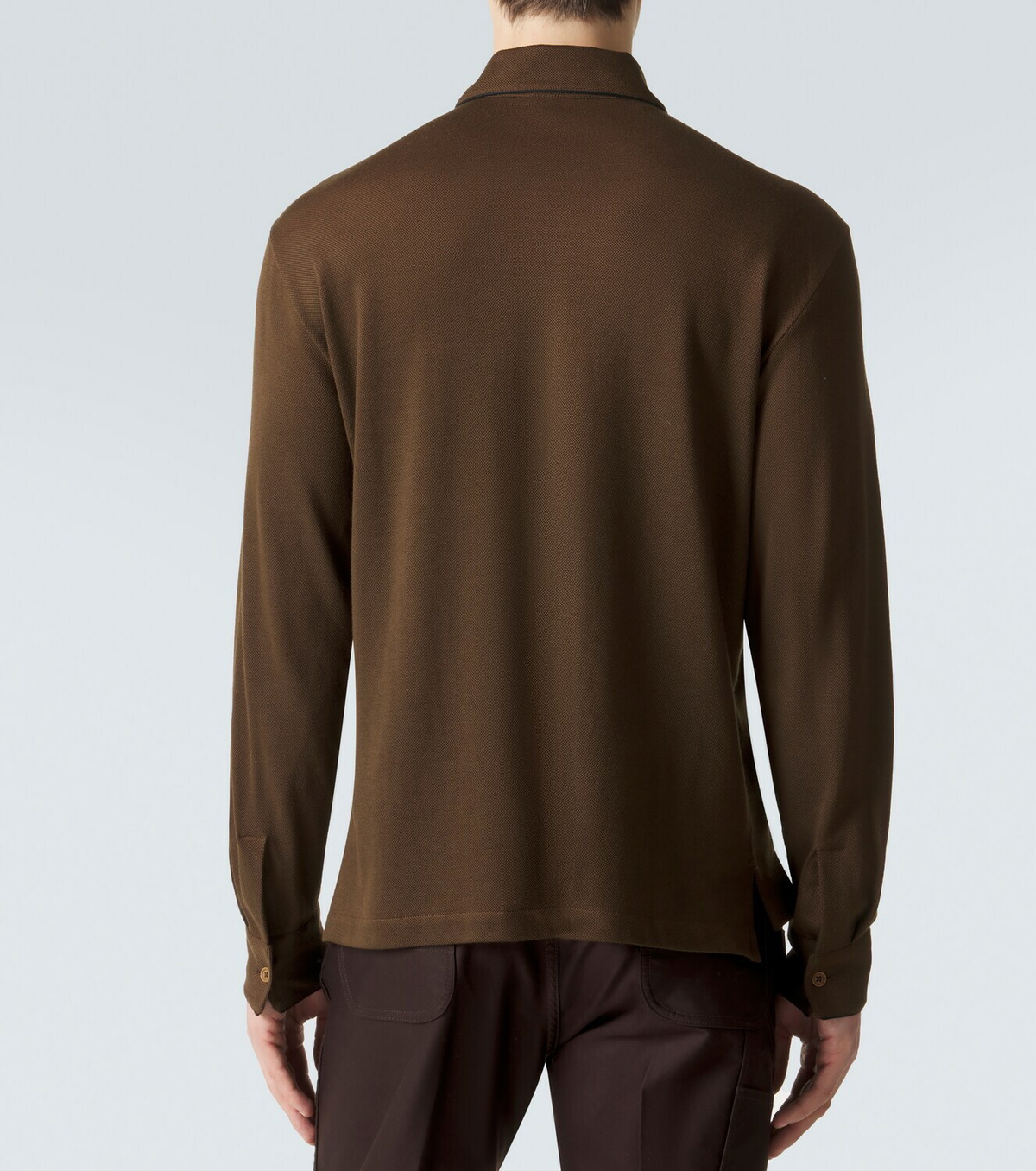 Tom Ford Silk and cotton piqué polo shirt
