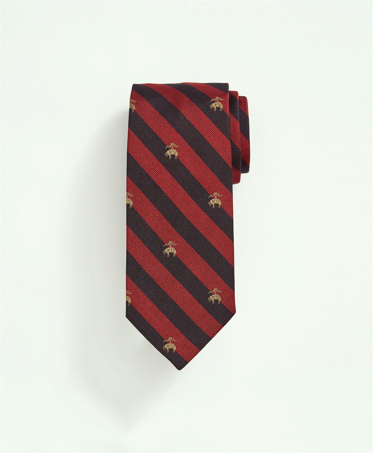Brooks Brothers Men's Fleece Rep Tie | Dark Red