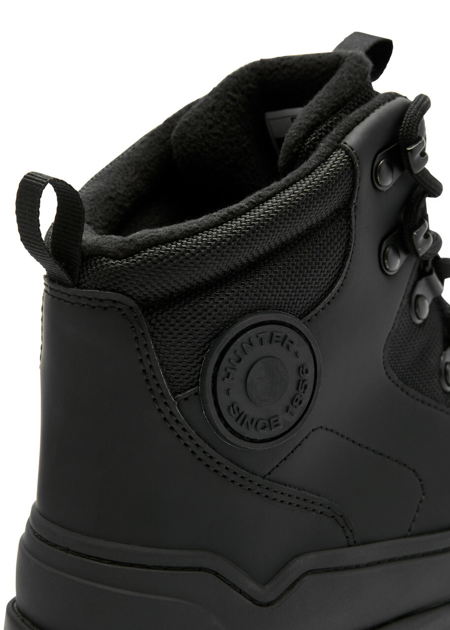 Hunter Explorer Duck Rubber Ankle Boots Black