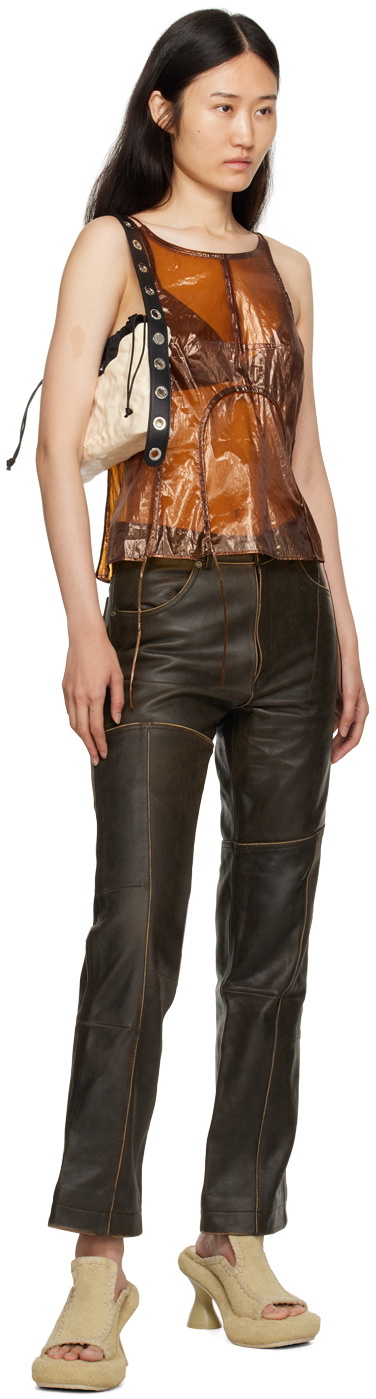 【関税込み】Andersson Bell ブラウン Dreszen レザーパンツ Andersson Bell Brown Dreszen Leather Pants Andersson Bell