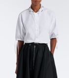 Prada Crystal-embellished poplin shirt