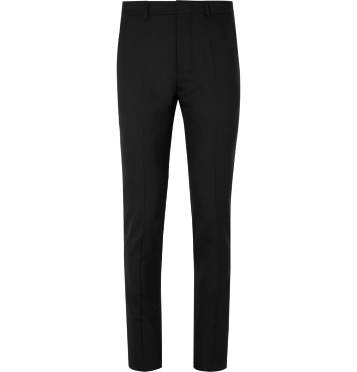 Photo: AMI - Slim-Fit Virgin Wool Trousers - Black