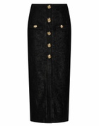 Balmain Womens Maxi skirt in Black