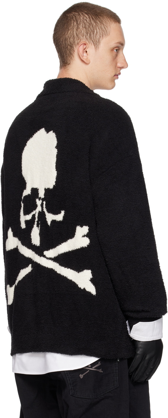 mastermind WORLD Black Jacquard Cardigan