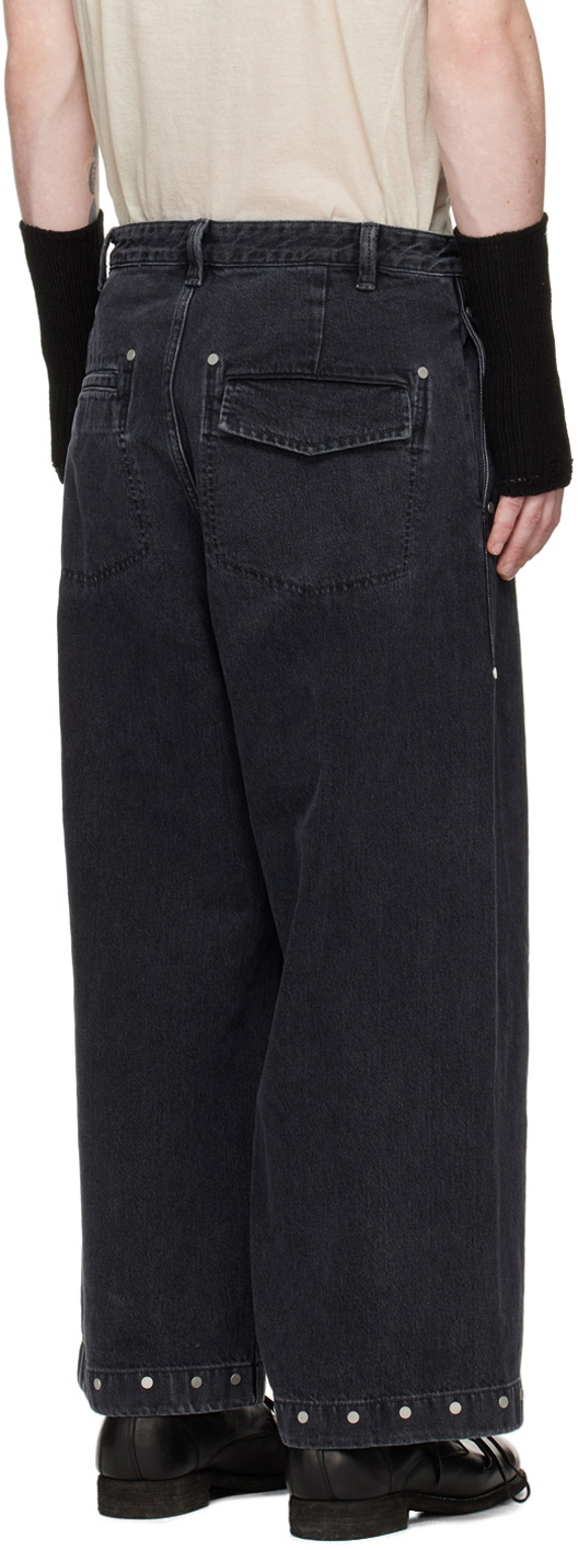 Omar Afridi Black Riveted Jeans