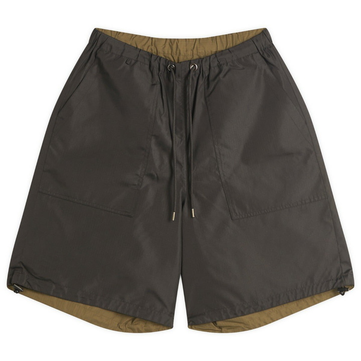Photo: Taion Men's Military Reversible Wide Shorts in Black