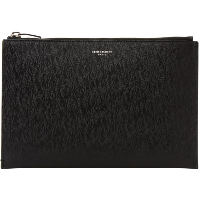 Photo: Saint Laurent Black Small Zip Pouch 