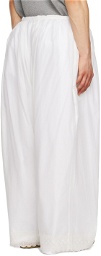 Hed Mayner White Gathered Trousers