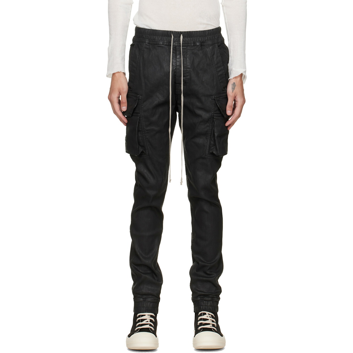 Rick Owens Drkshdw Black Prisoner Memphis Cargo Pants Rick Owens