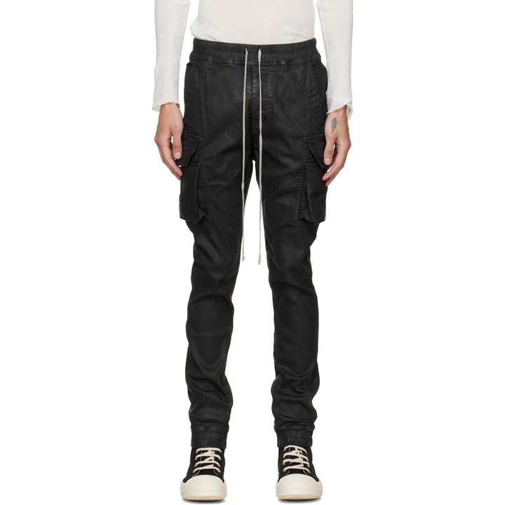 Photo: Rick Owens DRKSHDW Black Tower Mastodon Cut Denim Cargo Pants