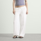 TALA Women's Soft Linen Drawstring Trousers in Ivory