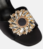 Rene Caovilla Amanda 105 embellished satin sandals